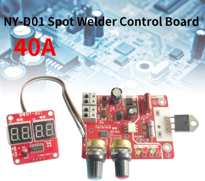 woobles NY-D01 Spot Welder Control Board, Spot Welder Time Control Module with Digital Display, Spot Welding Time and Current Controller Panel Module Kit (40A) - Image 2